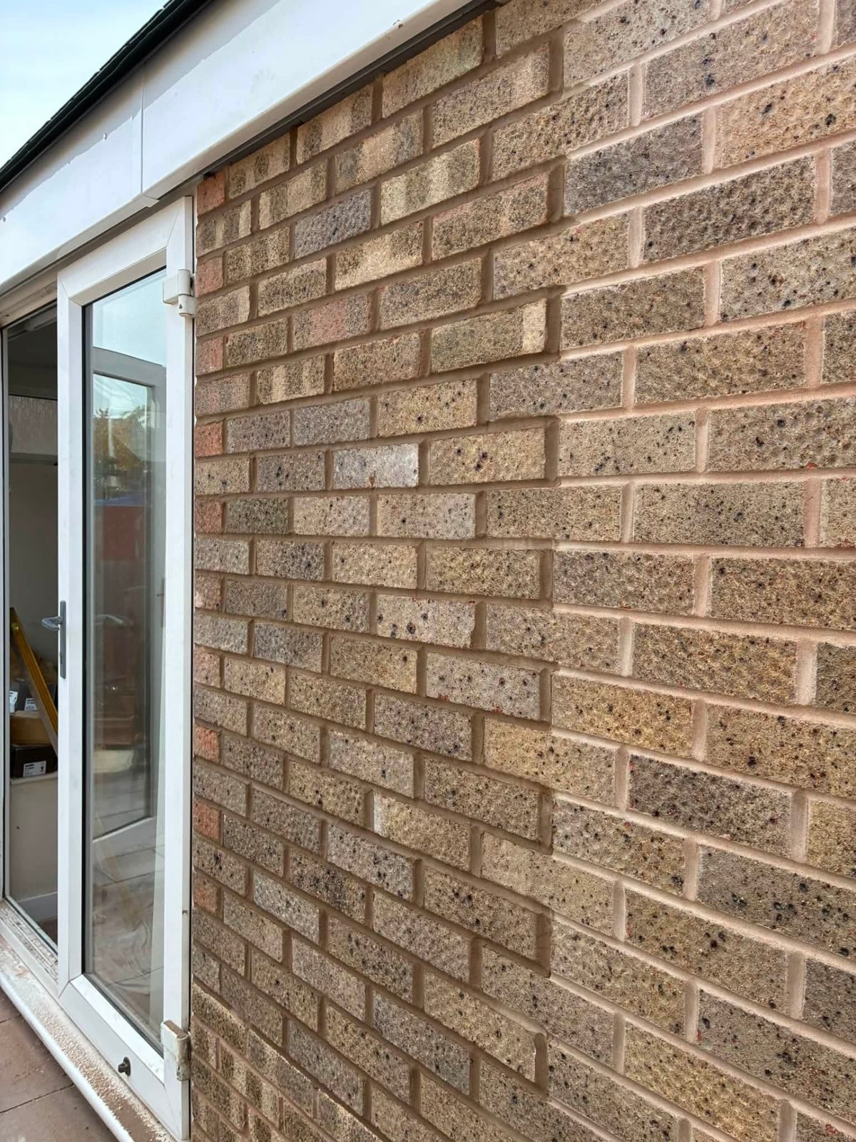Finished buff brickwork