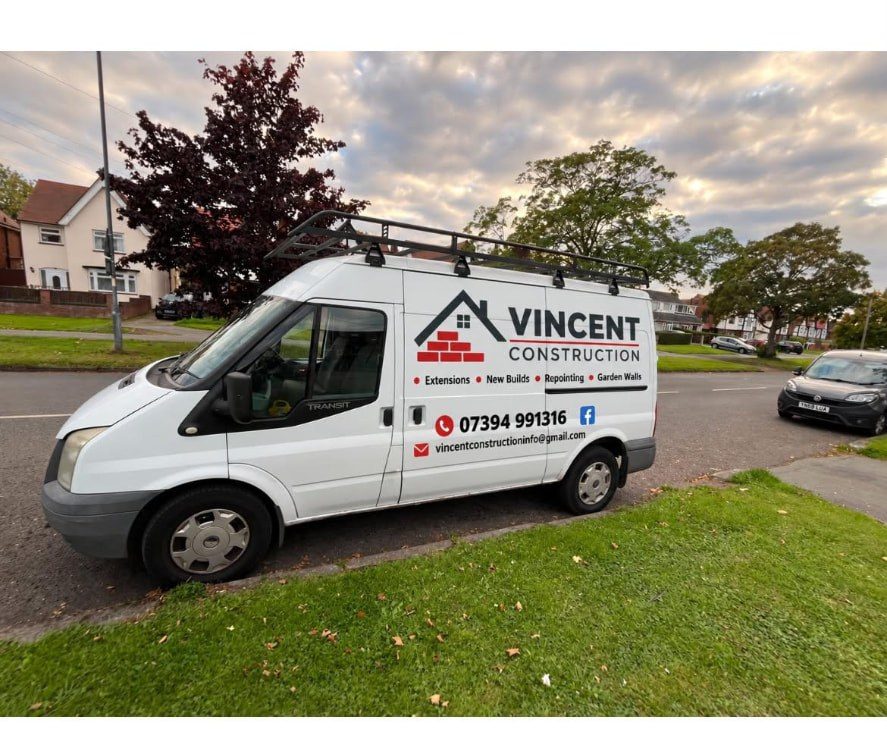 Vincent Construction branded van